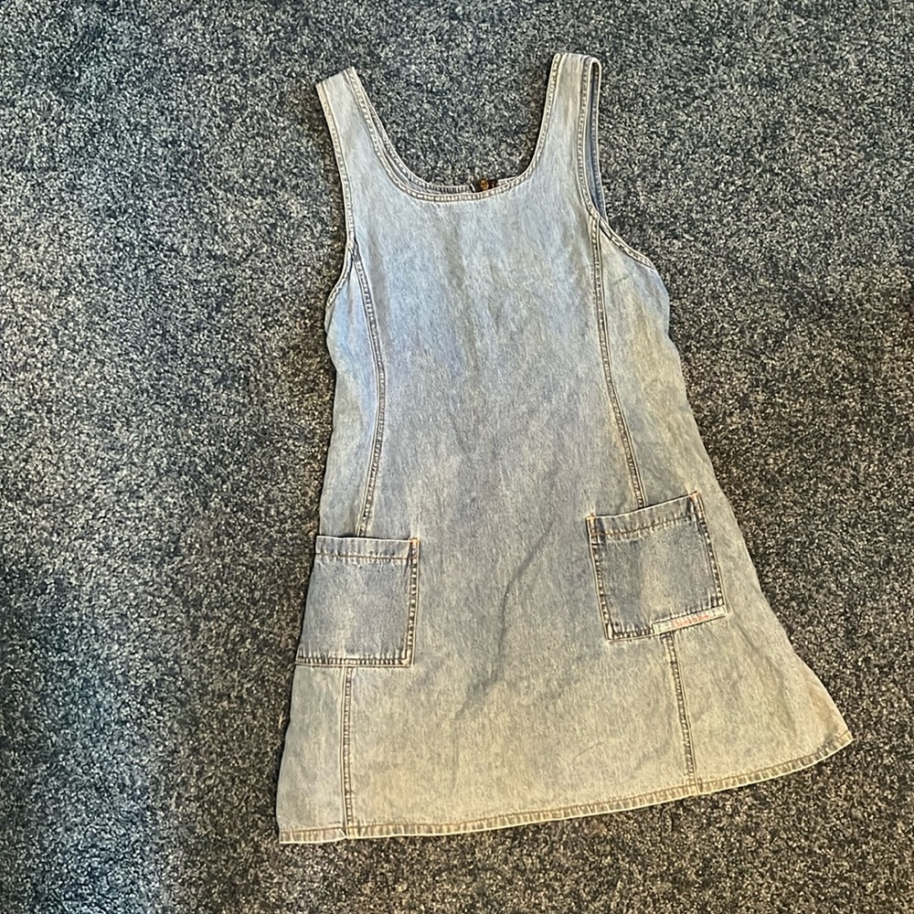 Denim midi dress